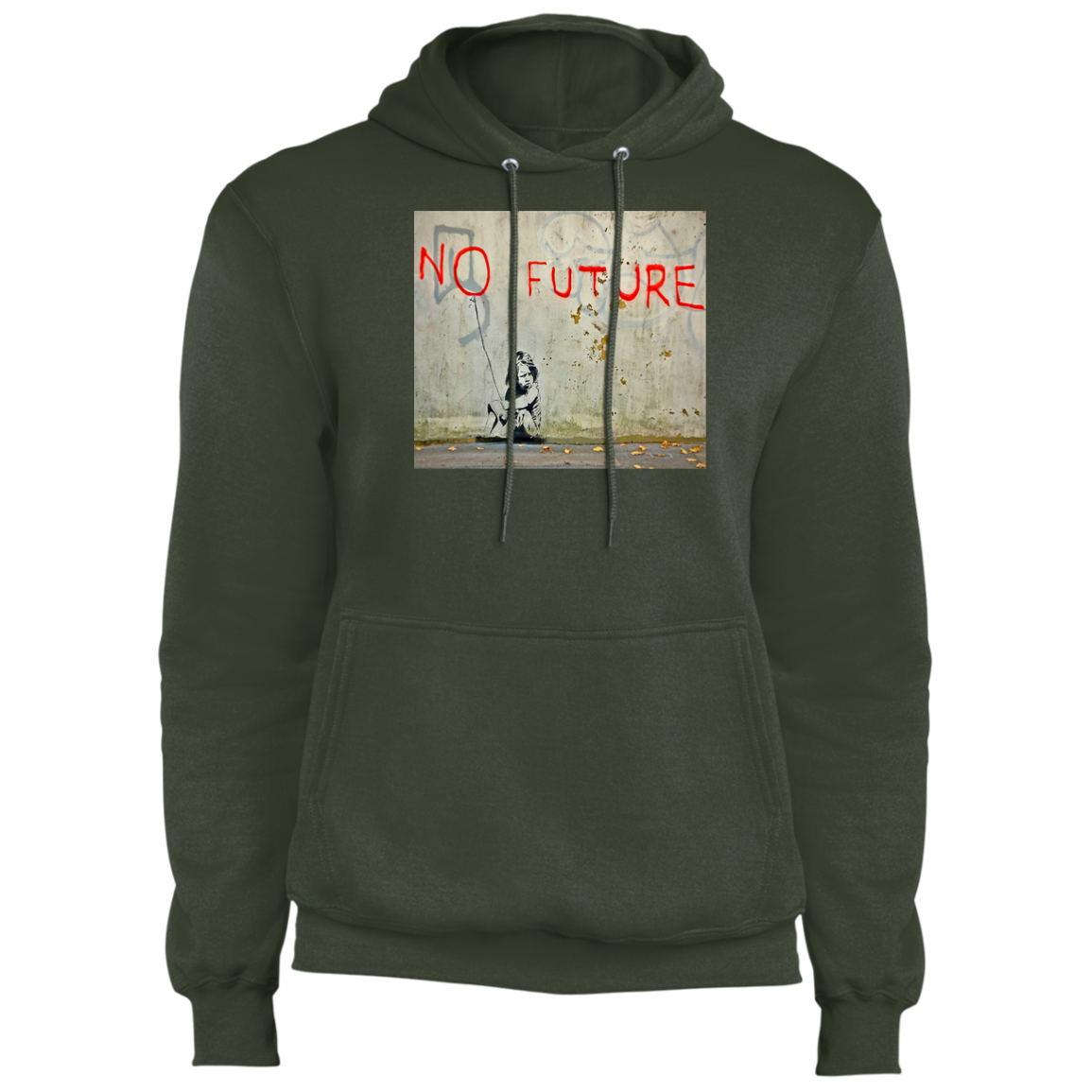 "NO FUTURE" Core Fleece Pullover Hoodie