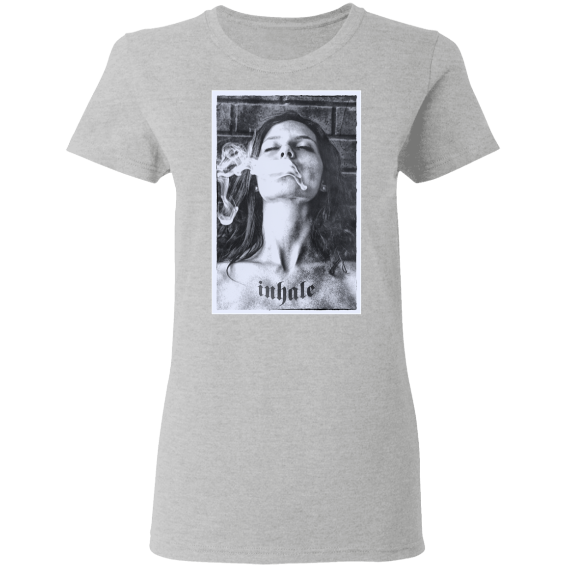 "INHALE" Ladies' 5.3 oz. T-Shirt