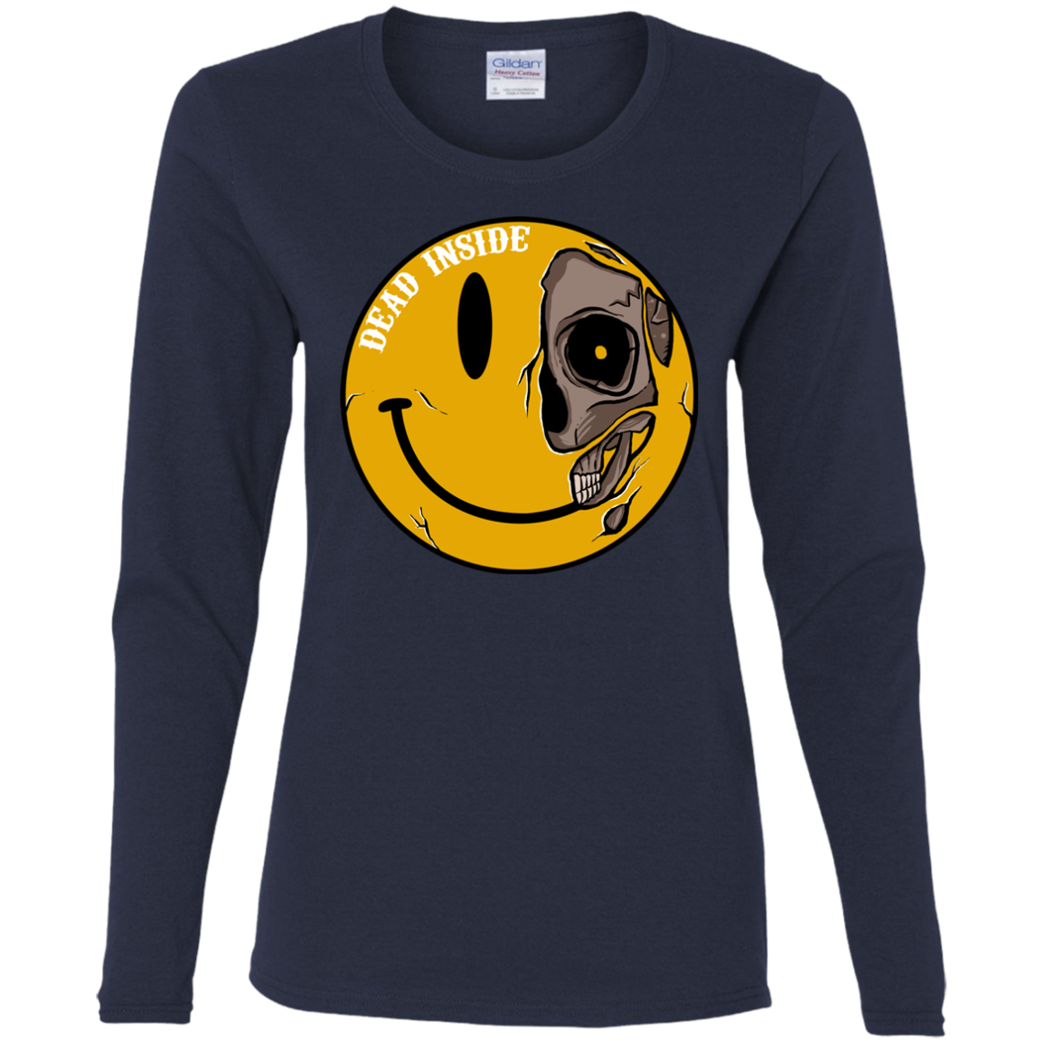 "DEAD INSIDE" Ladies' Cotton LS T-Shirt