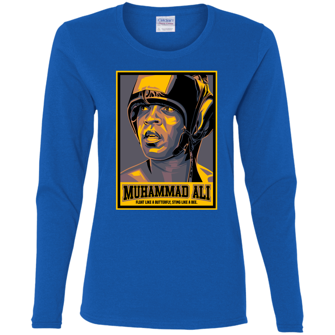 "FLOAT LIKE A BUTTERFLY" Ladies' Cotton LS T-Shirt