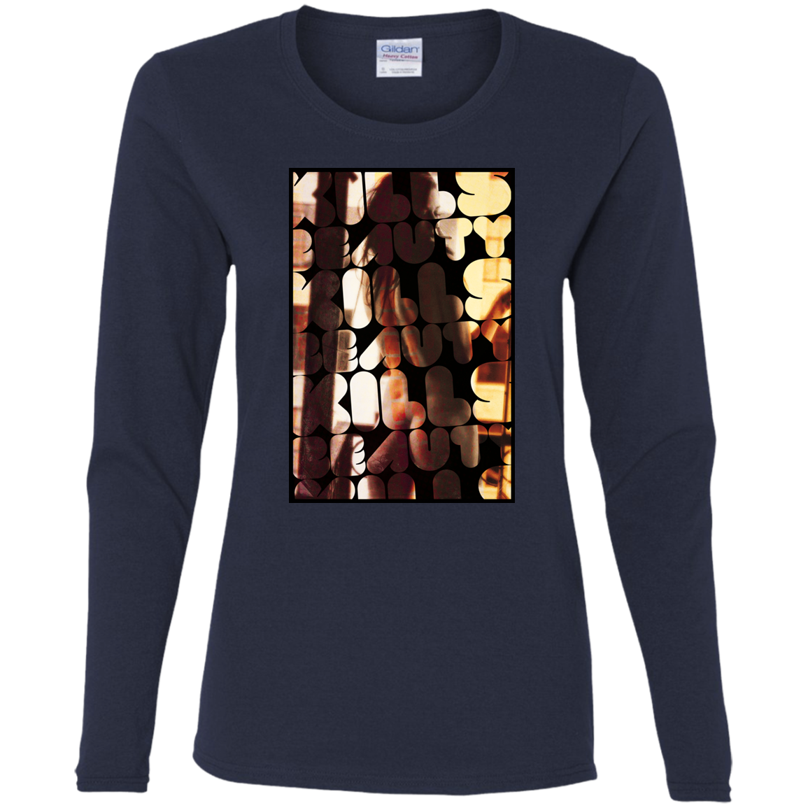 "BEAUTY KILLS" Ladies' Cotton LS T-Shirt