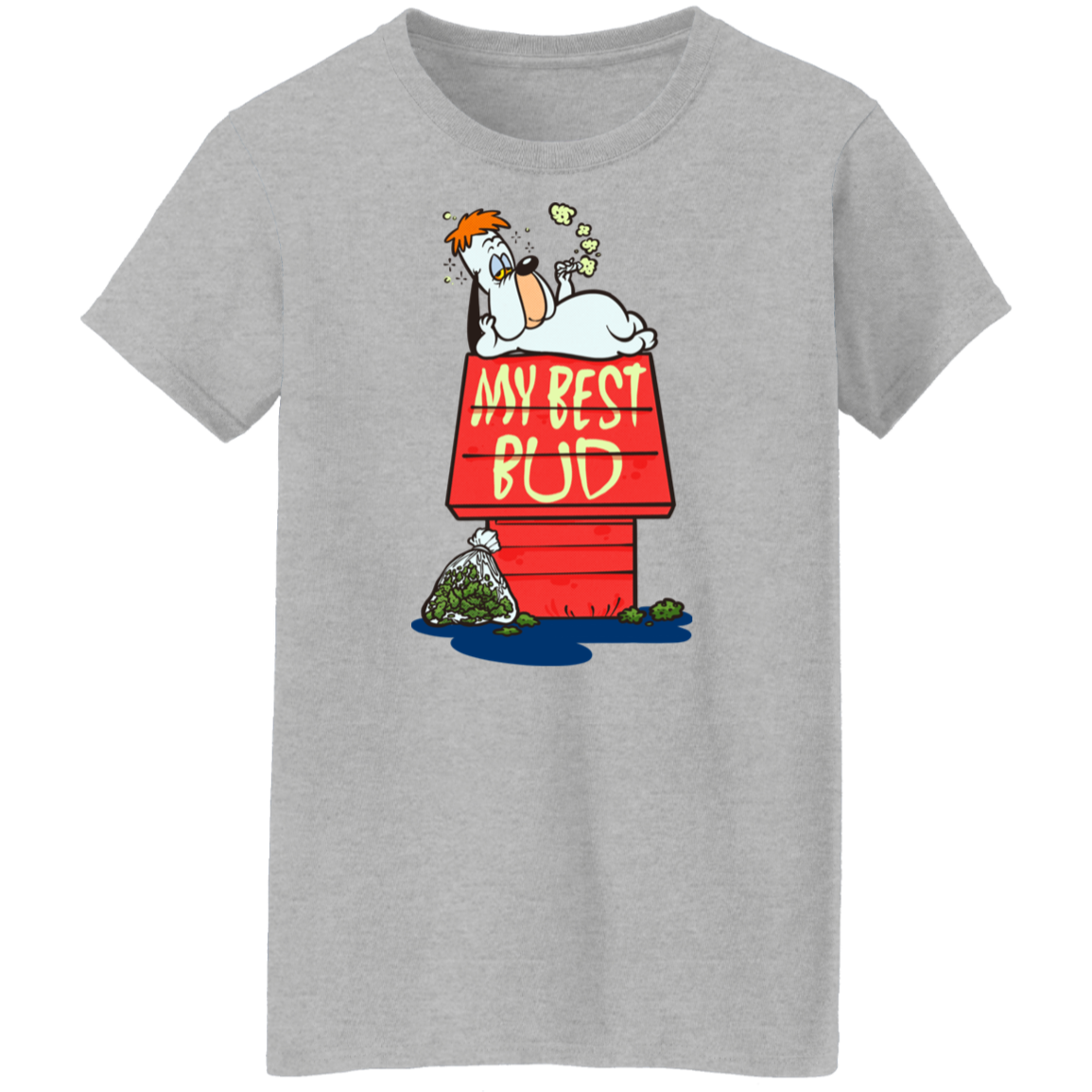 "MY BEST BUD" Ladies' 5.3 oz. T-Shirt