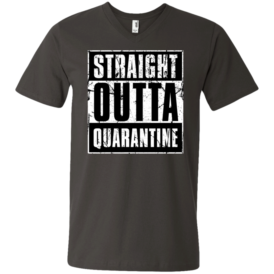"QUARANTINE" Men's Printed V-Neck T-Shirt