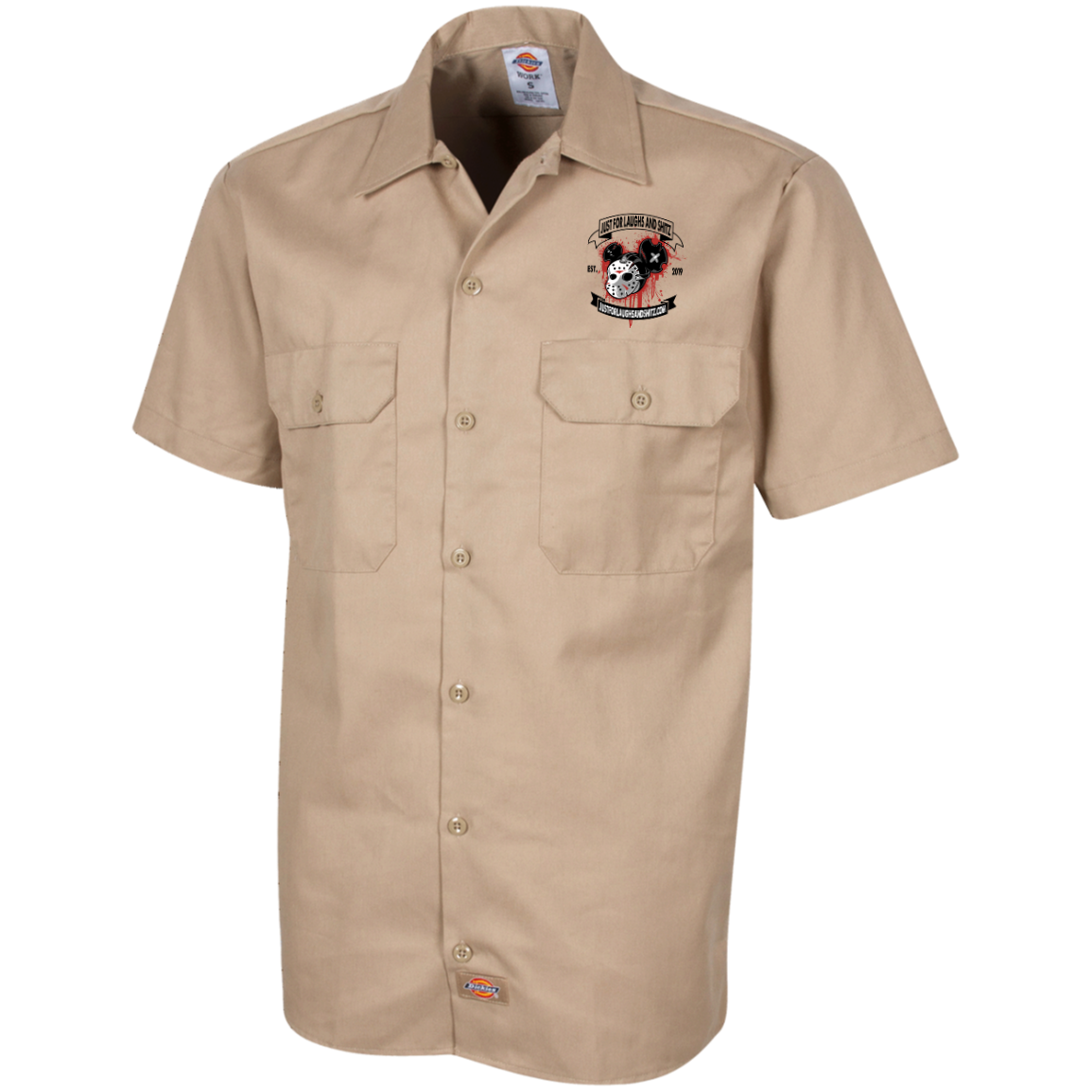 "MICKY MASK" Men's Short Sleeve Workshirt