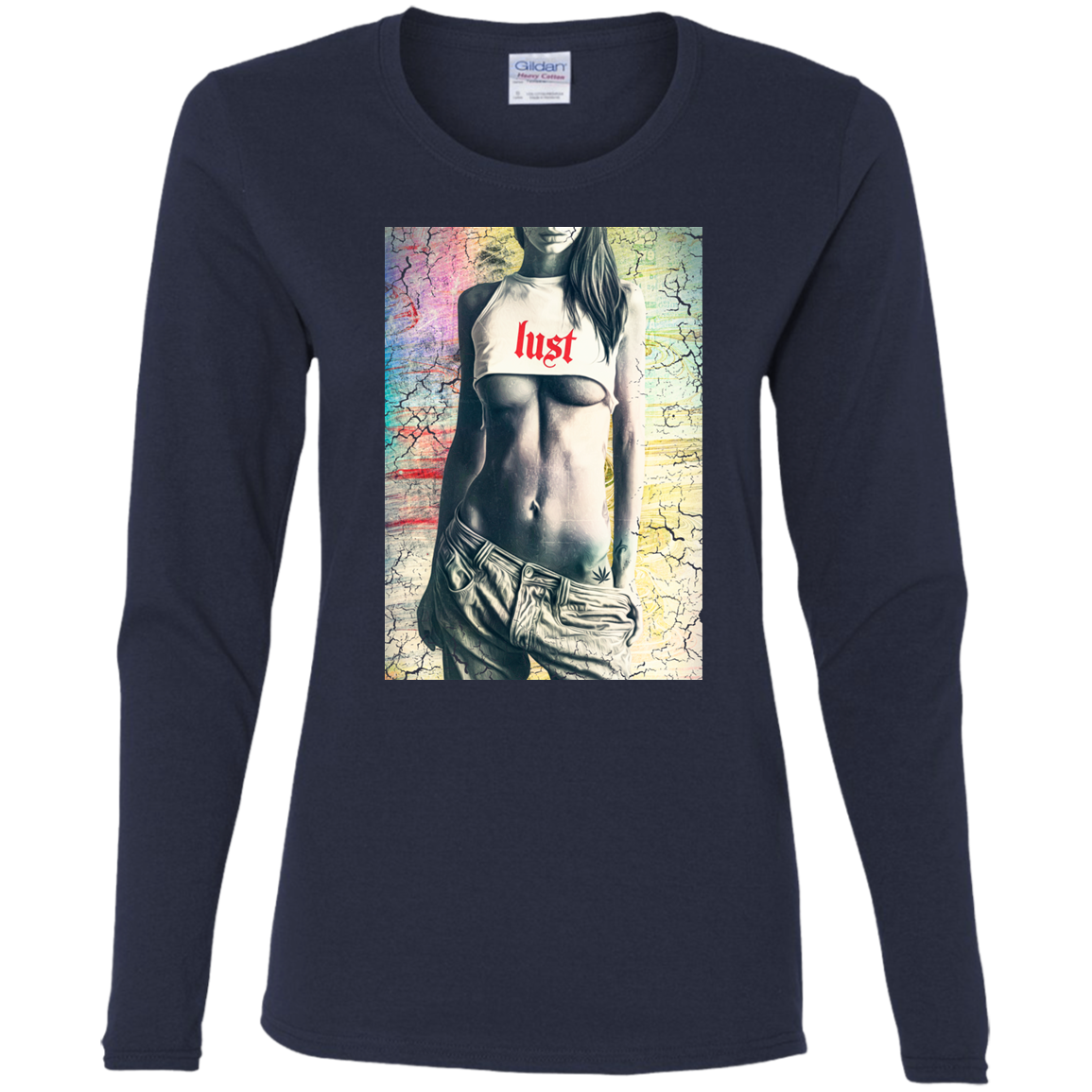 "LUST" Ladies' Cotton LS T-Shirt