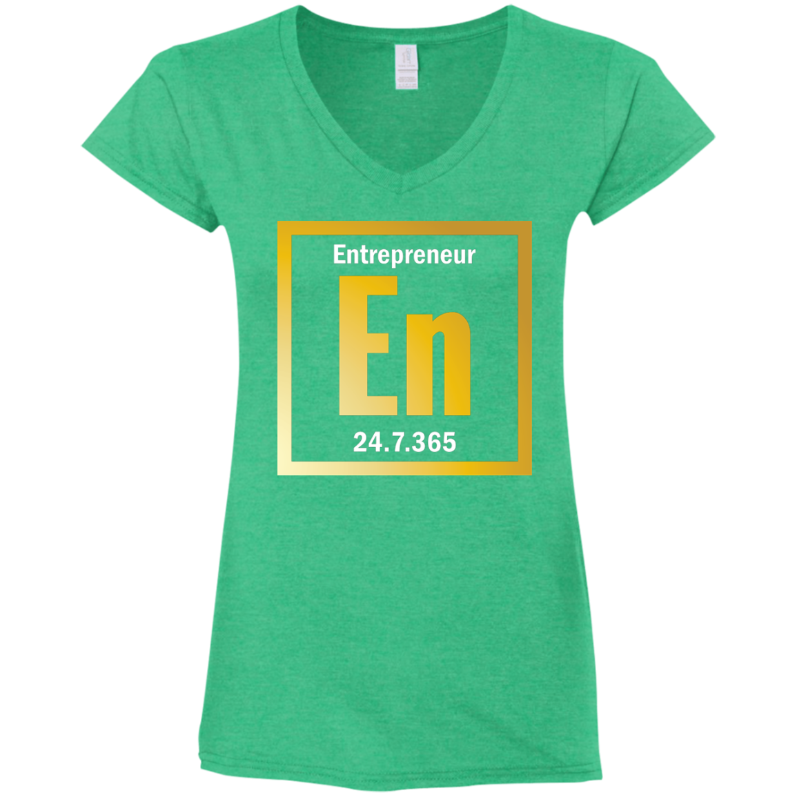 "En" Ladies' Fitted Softstyle 4.5 oz V-Neck T-Shirt