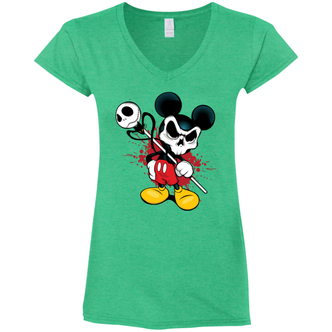 "STAFF OF POWER" Ladies' Fitted Softstyle 4.5 oz V-Neck T-Shirt