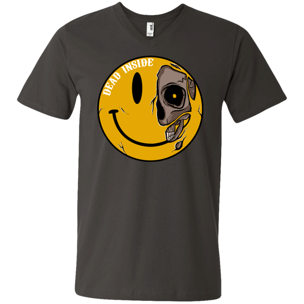 "DEAD INSIDE" Men's Printed V-Neck T-Shirt
