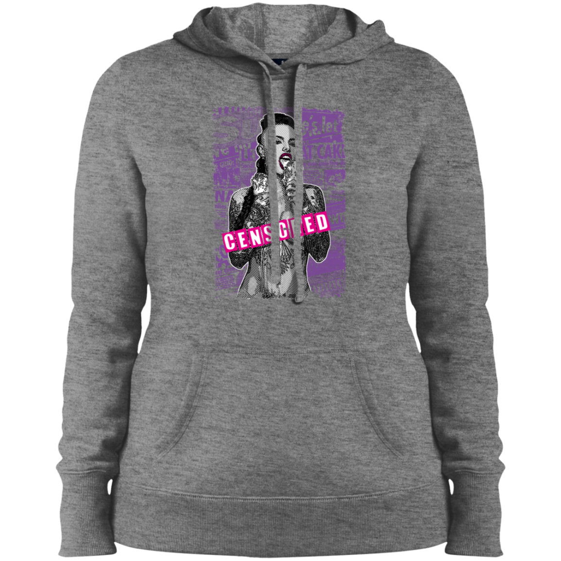 "CENSORED" Ladies' Pullover Hooded Sweatshirt