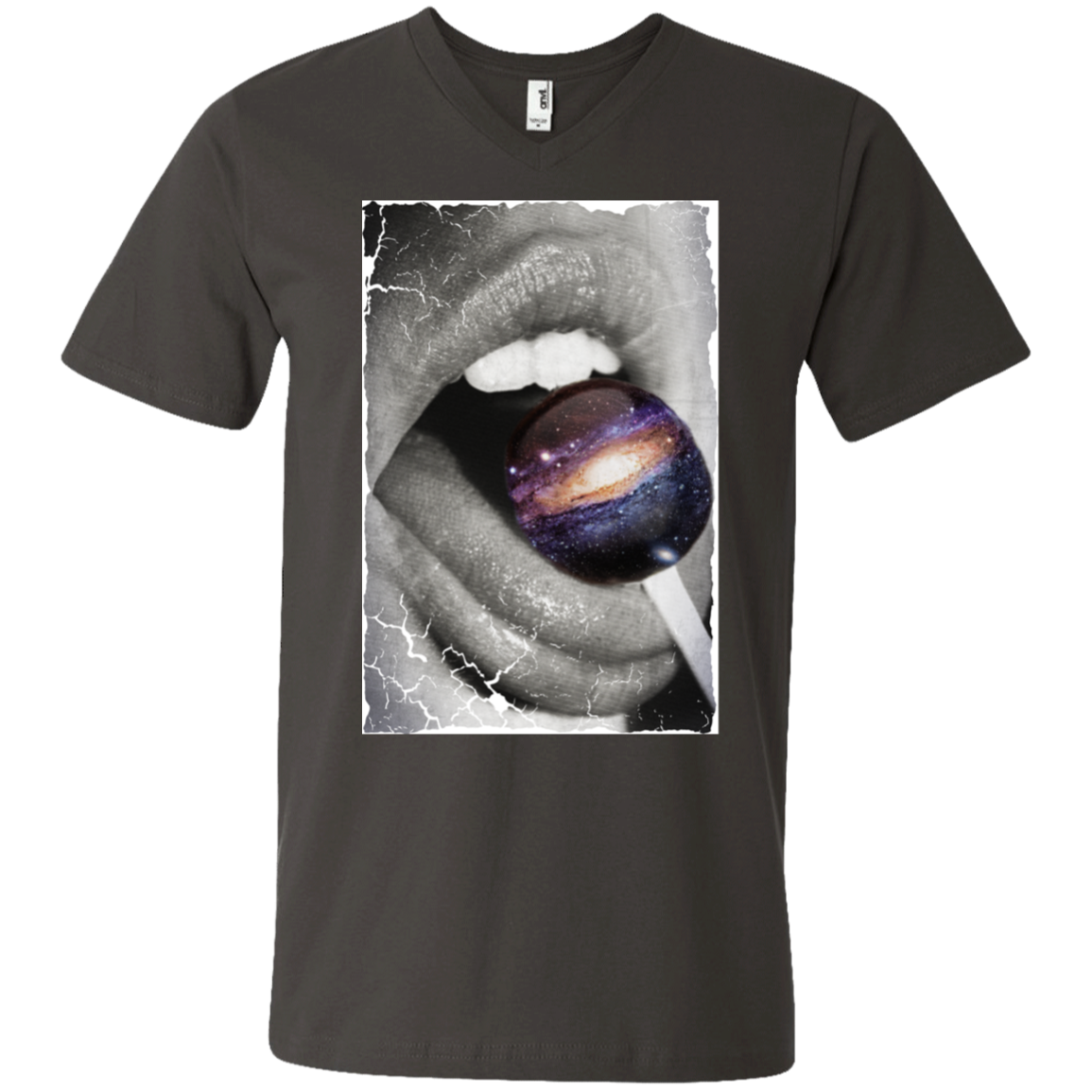 "GALACTIC TASTE" Men's Printed V-Neck T-Shirt
