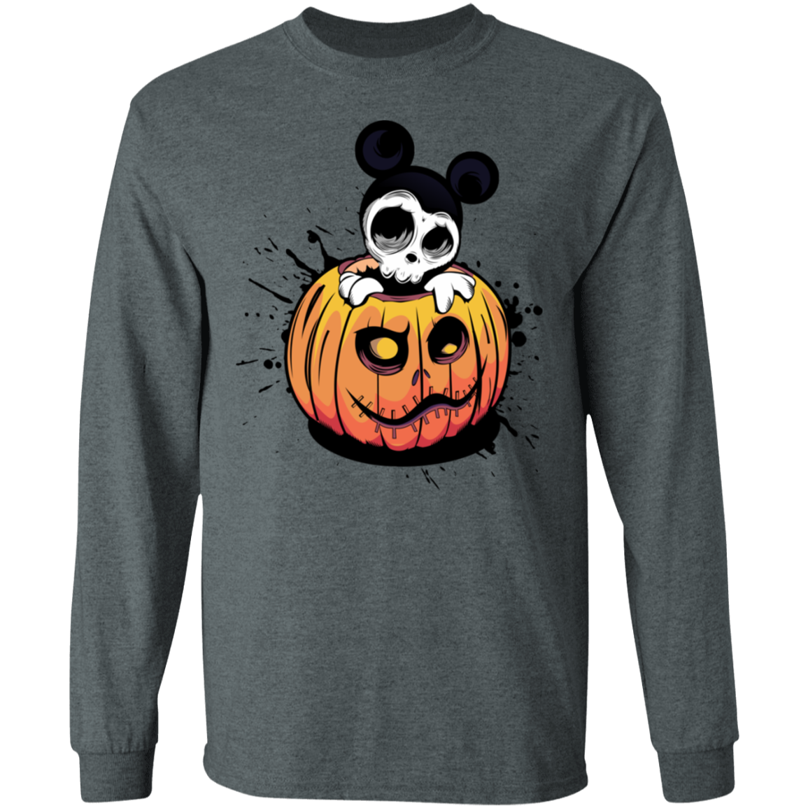 "HALLOWEEN MICKEY" LS Ultra Cotton T-Shirt