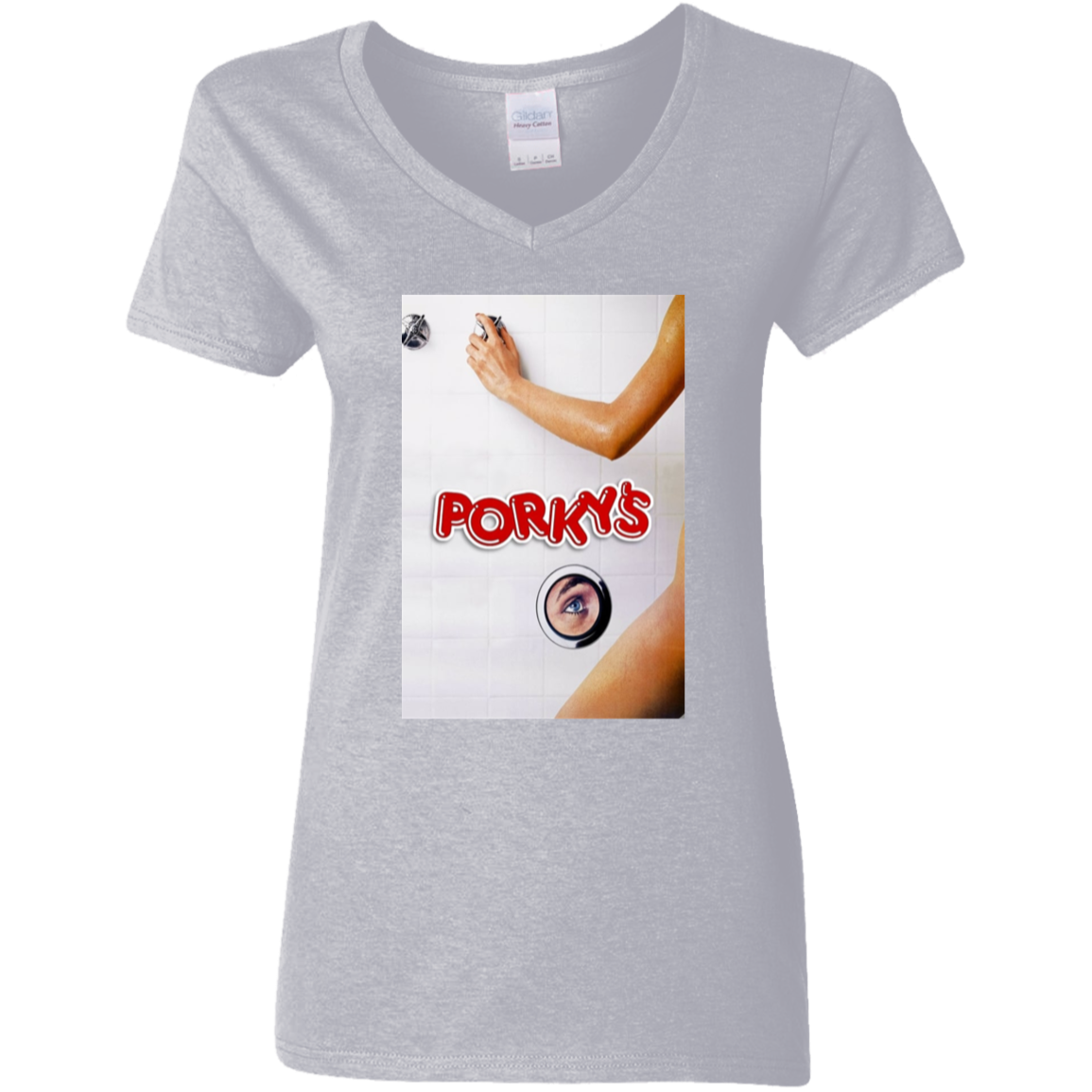 "GET IT AT" Ladies' 5.3 oz. V-Neck T-Shirt