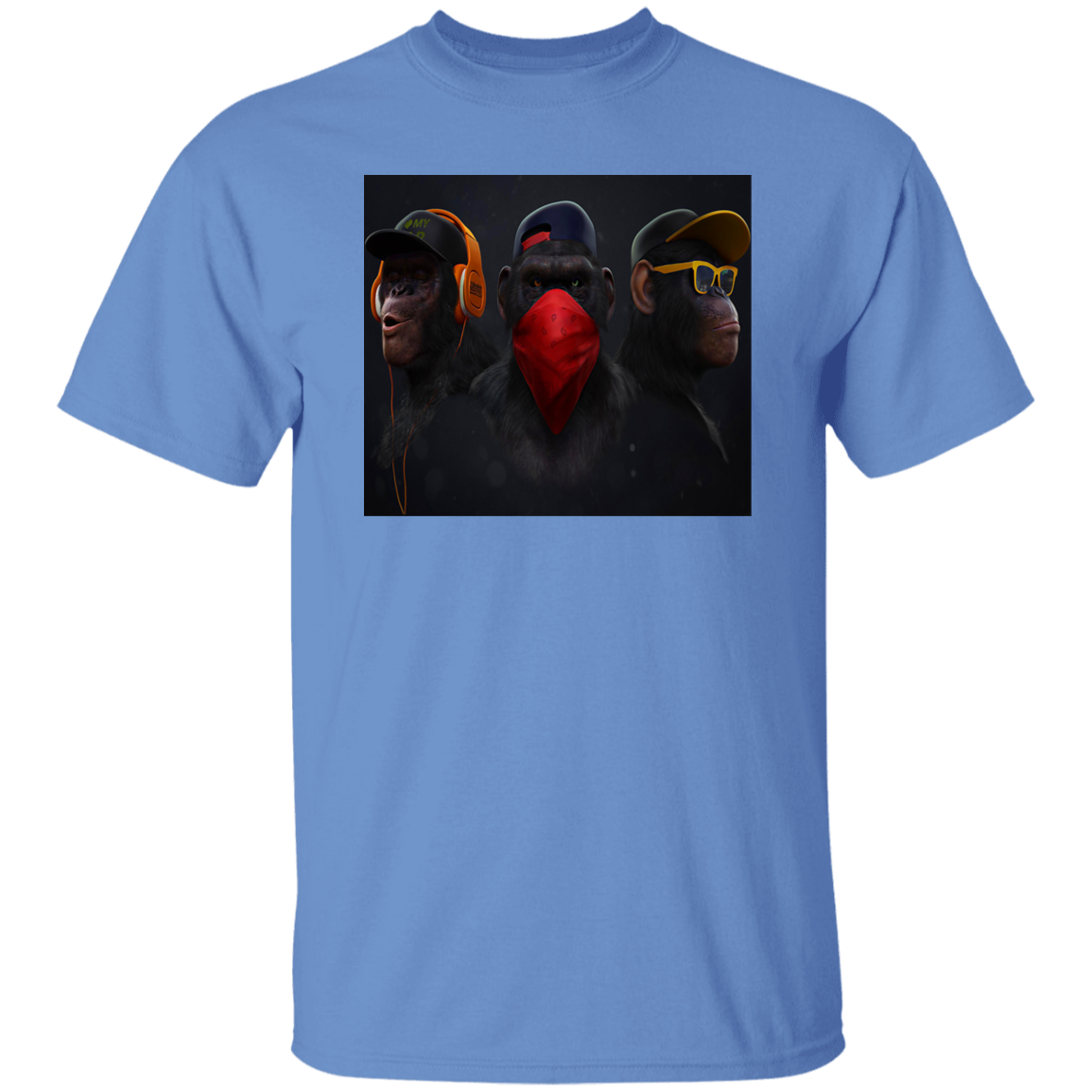 "HEAR NO EVIL SPEAK NO EVIL SEE NO EVIL" 5.3 oz. T-Shirt