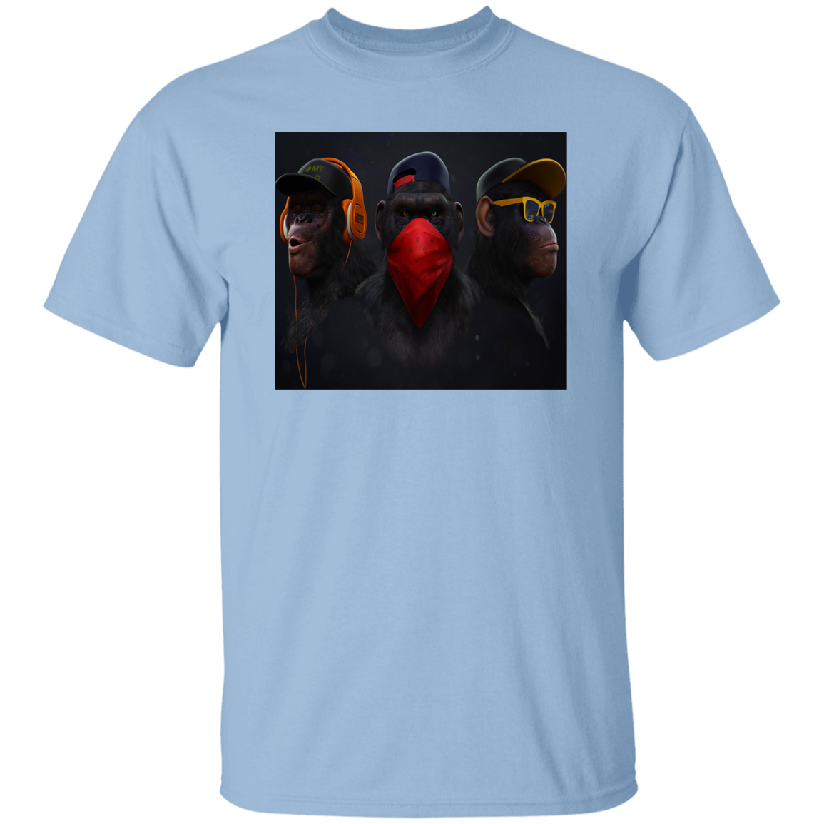 "HEAR NO EVIL SPEAK NO EVIL SEE NO EVIL" 5.3 oz. T-Shirt