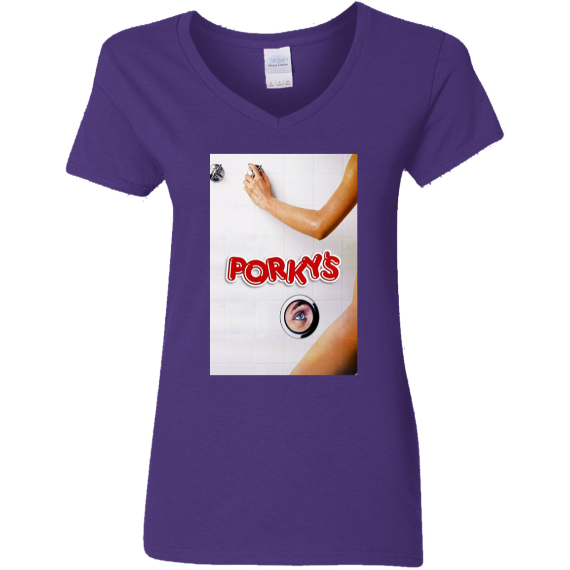 "GET IT AT" Ladies' 5.3 oz. V-Neck T-Shirt