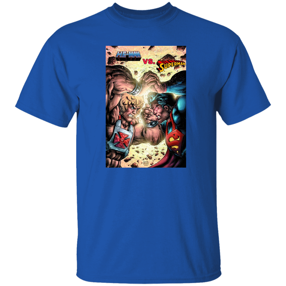 "HE-MAN VS SUPERMAN" 5.3 oz. T-Shirt