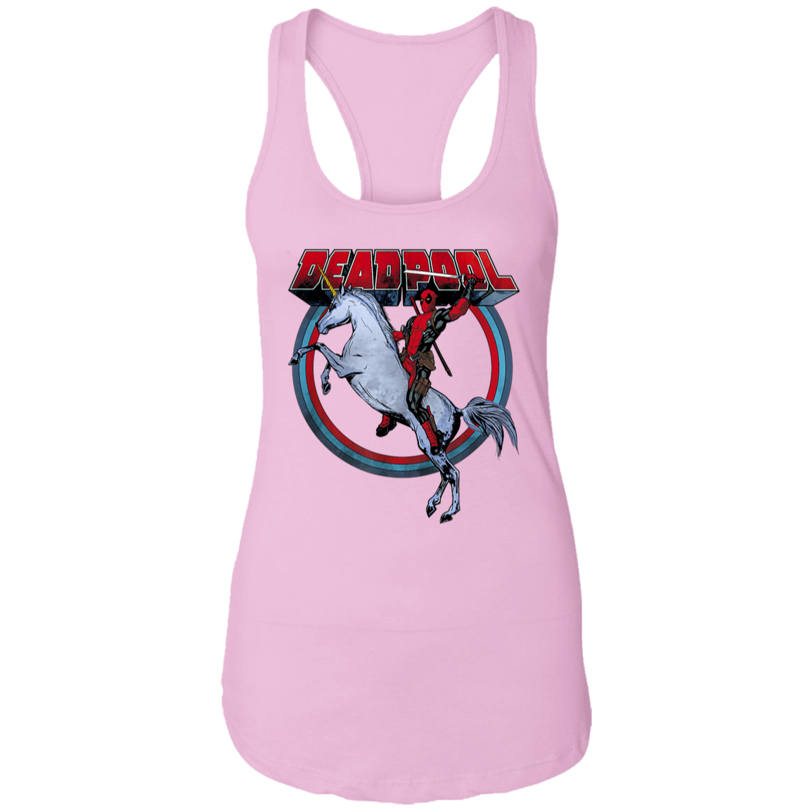 "UNICORN DEADPOOL" Ladies Ideal Racerback Tank