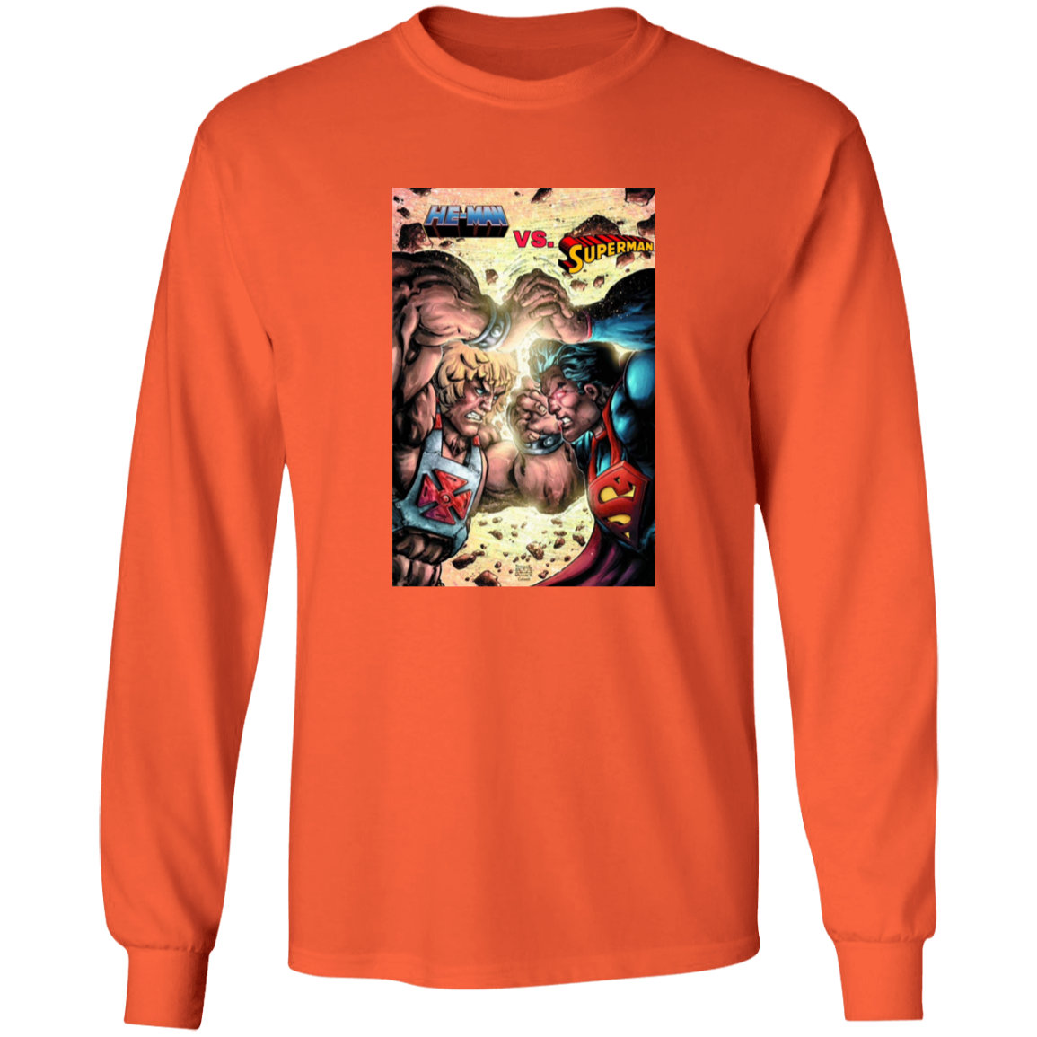 "HE-MAN VS SUPERMAN" LS Ultra Cotton T-Shirt