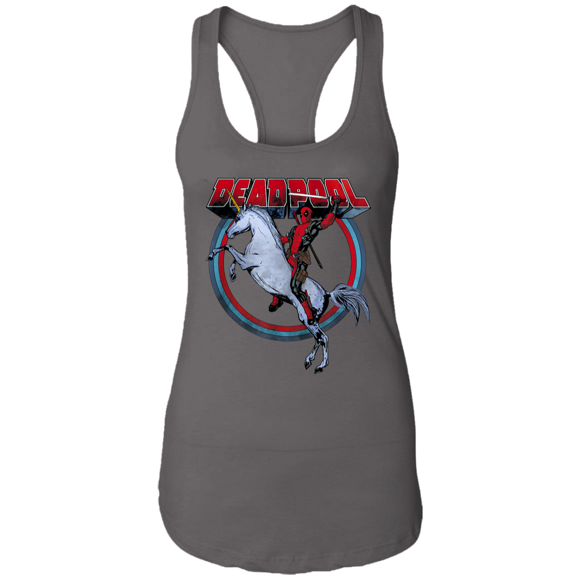 "UNICORN DEADPOOL" Ladies Ideal Racerback Tank