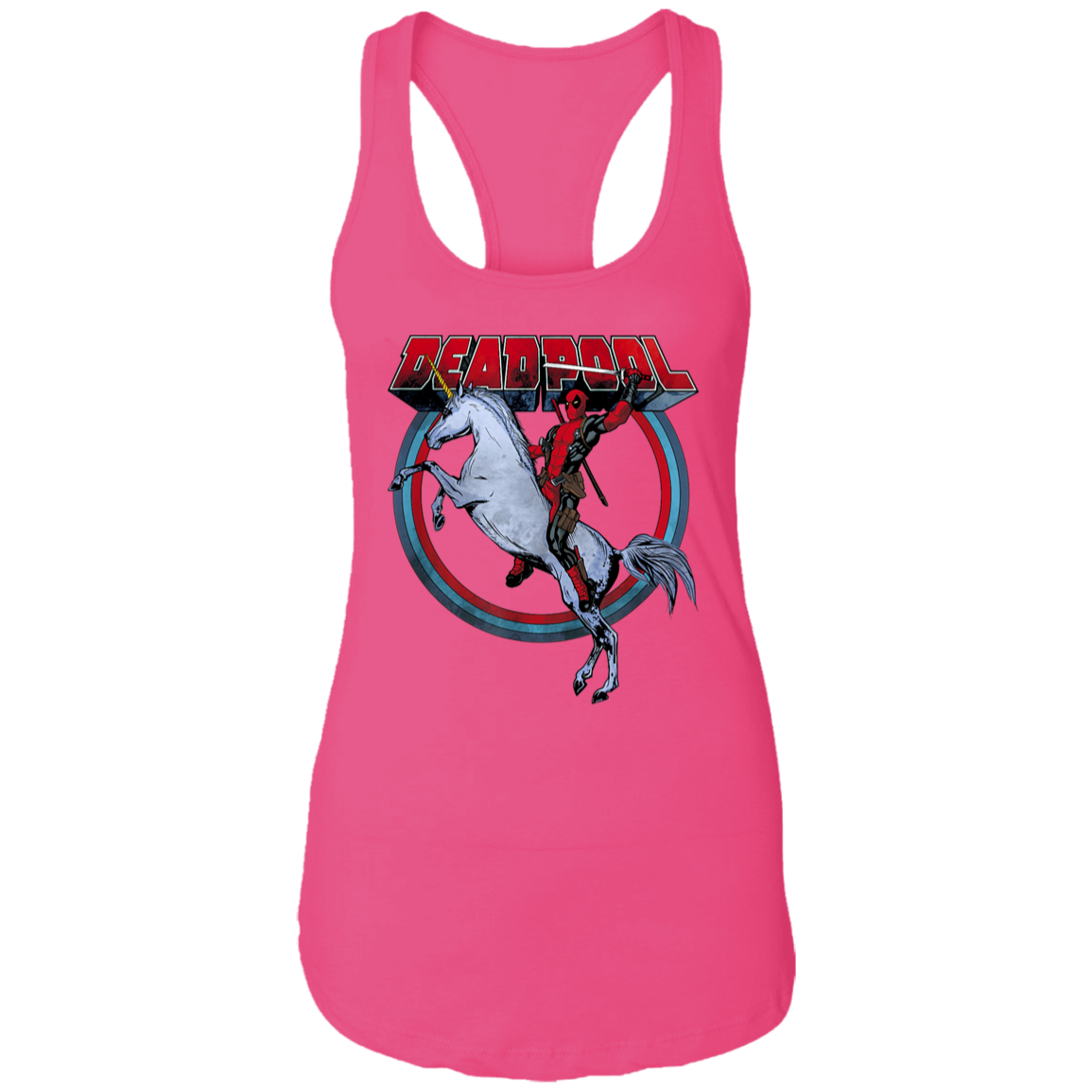 "UNICORN DEADPOOL" Ladies Ideal Racerback Tank