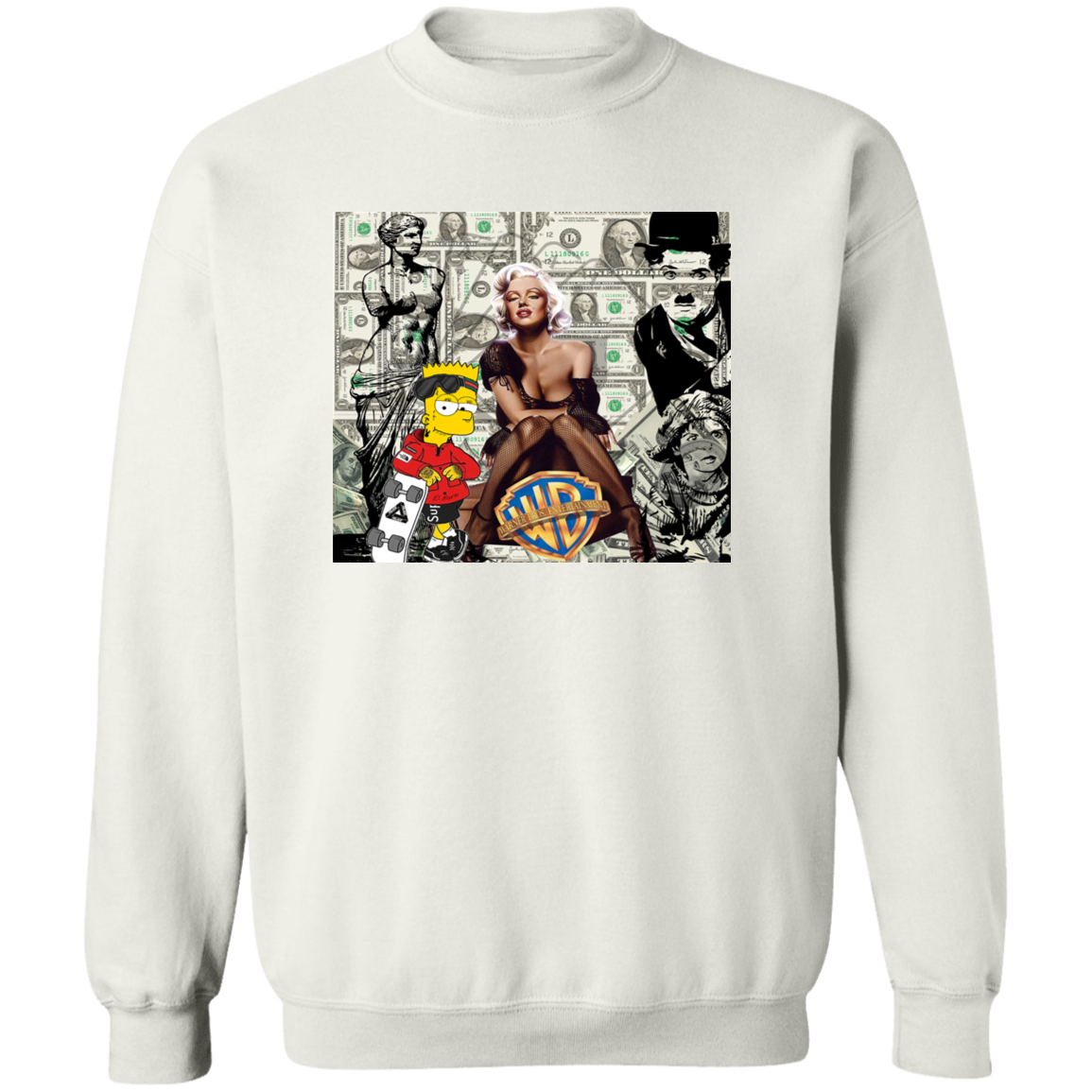 "MONEY MAKING MARILYN" Crewneck Pullover Sweatshirt