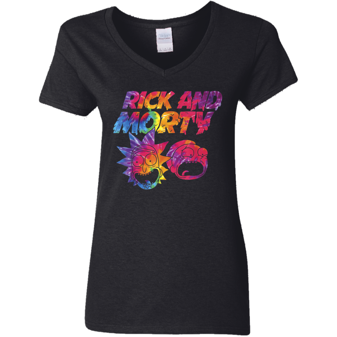 "ACID TRIP RICK AND MORTY" Ladies' 5.3 oz. V-Neck T-Shirt