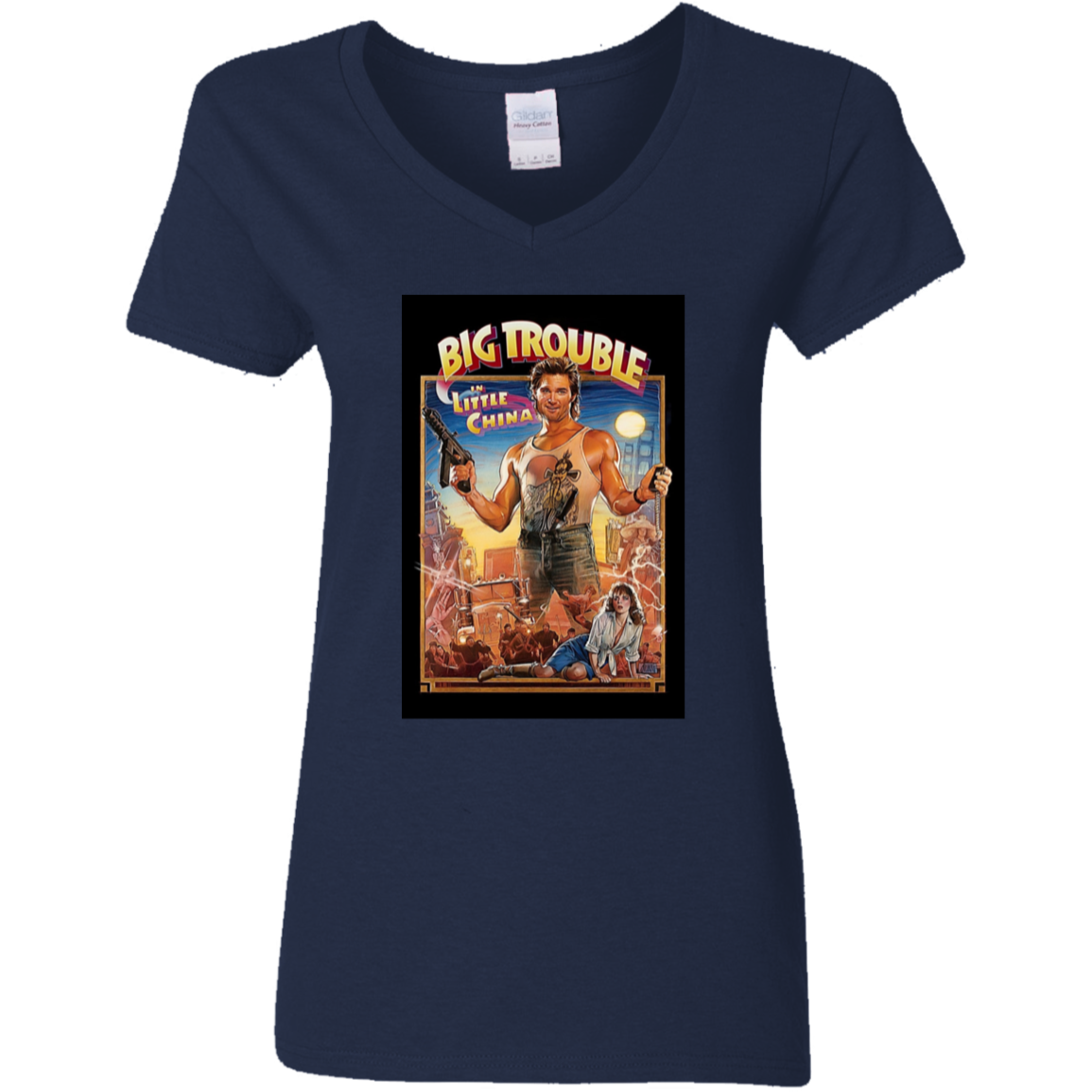 "PORKCHOP EXPRESS" Ladies' 5.3 oz. V-Neck T-Shirt