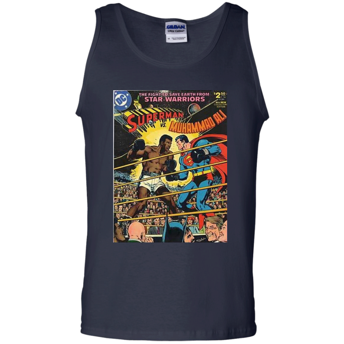 "SUPERMAN VS ALI" 100% Cotton Tank Top