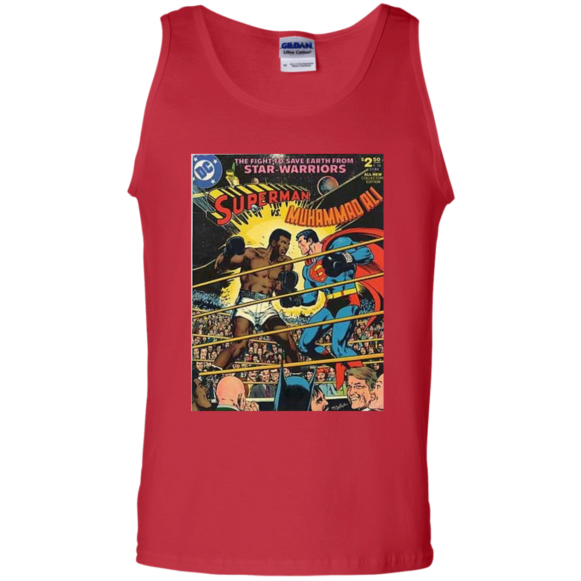 "SUPERMAN VS ALI" 100% Cotton Tank Top