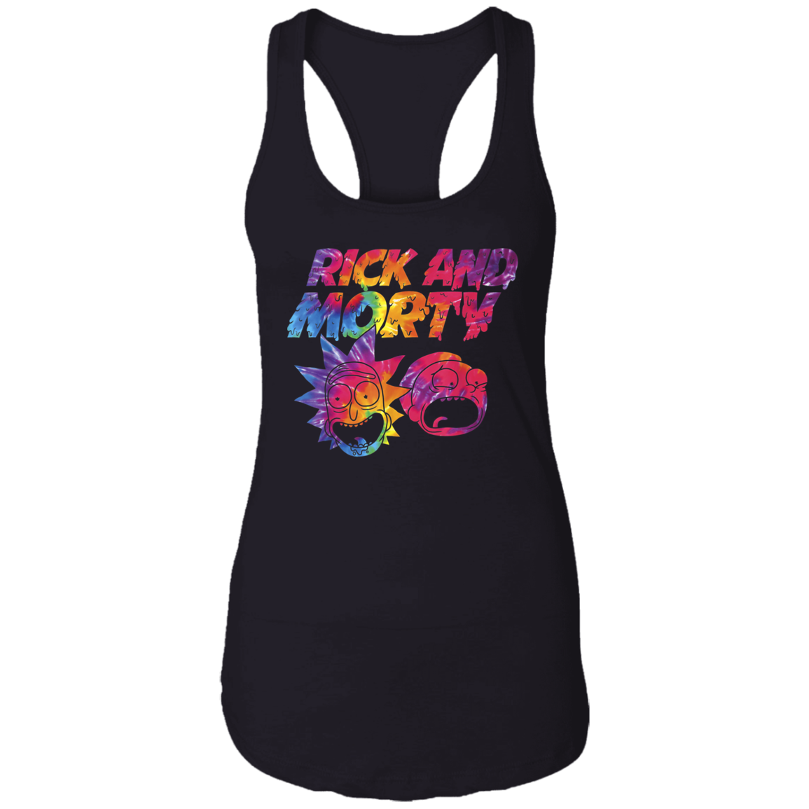 "ACID TRIP RICK AND MORTY" Ladies Ideal Racerback Tank