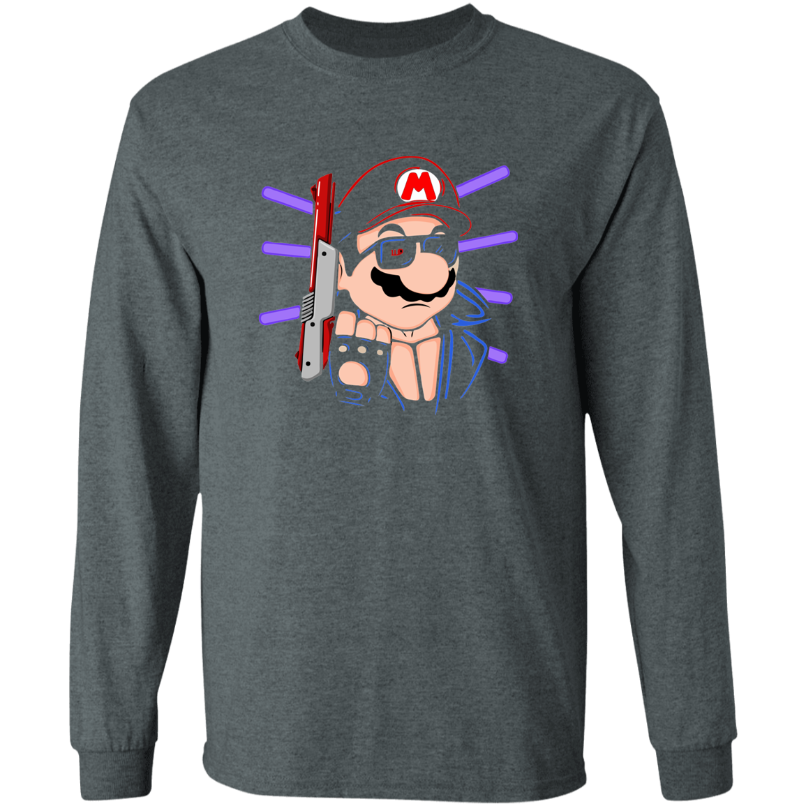 "MARIO TERMINATOR" LS Ultra Cotton T-Shirt