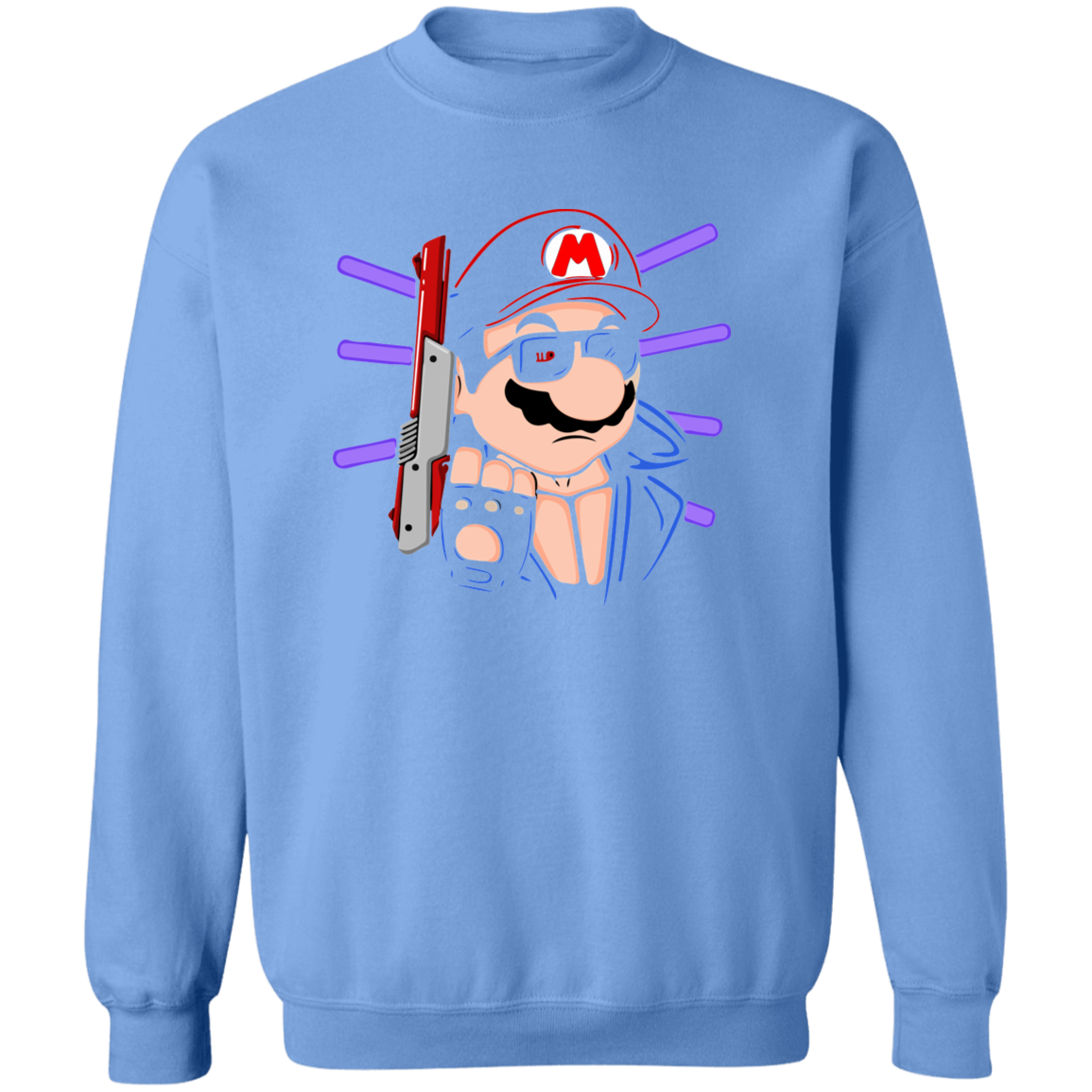 "MARIO TERMINATOR" Crewneck Pullover Sweatshirt