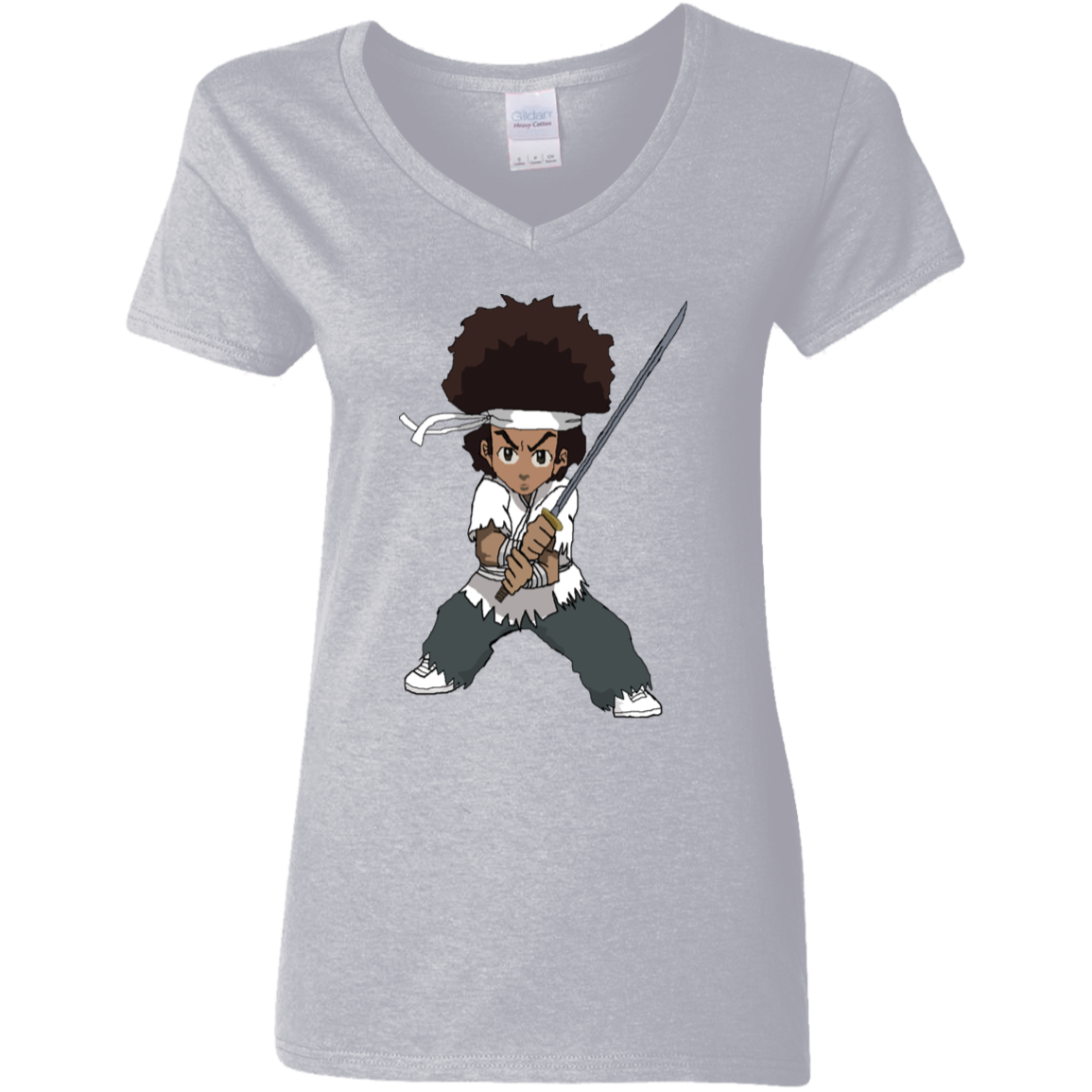 "FREEMAN SAMURAI" Ladies' 5.3 oz. V-Neck T-Shirt