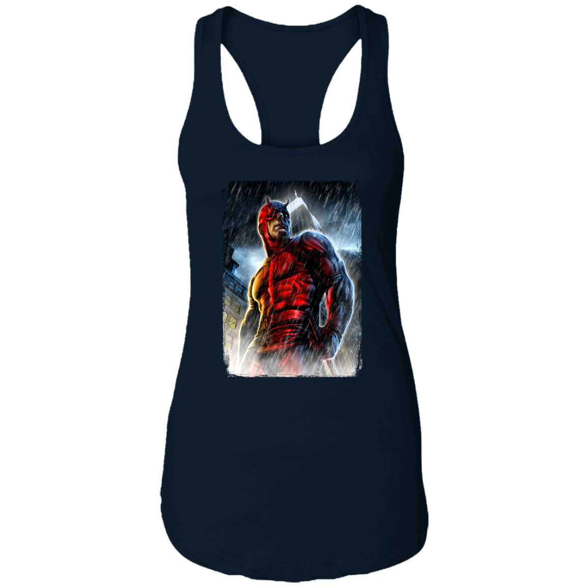 "THE MAN WITHOUT FEAR" Ladies Ideal Racerback Tank