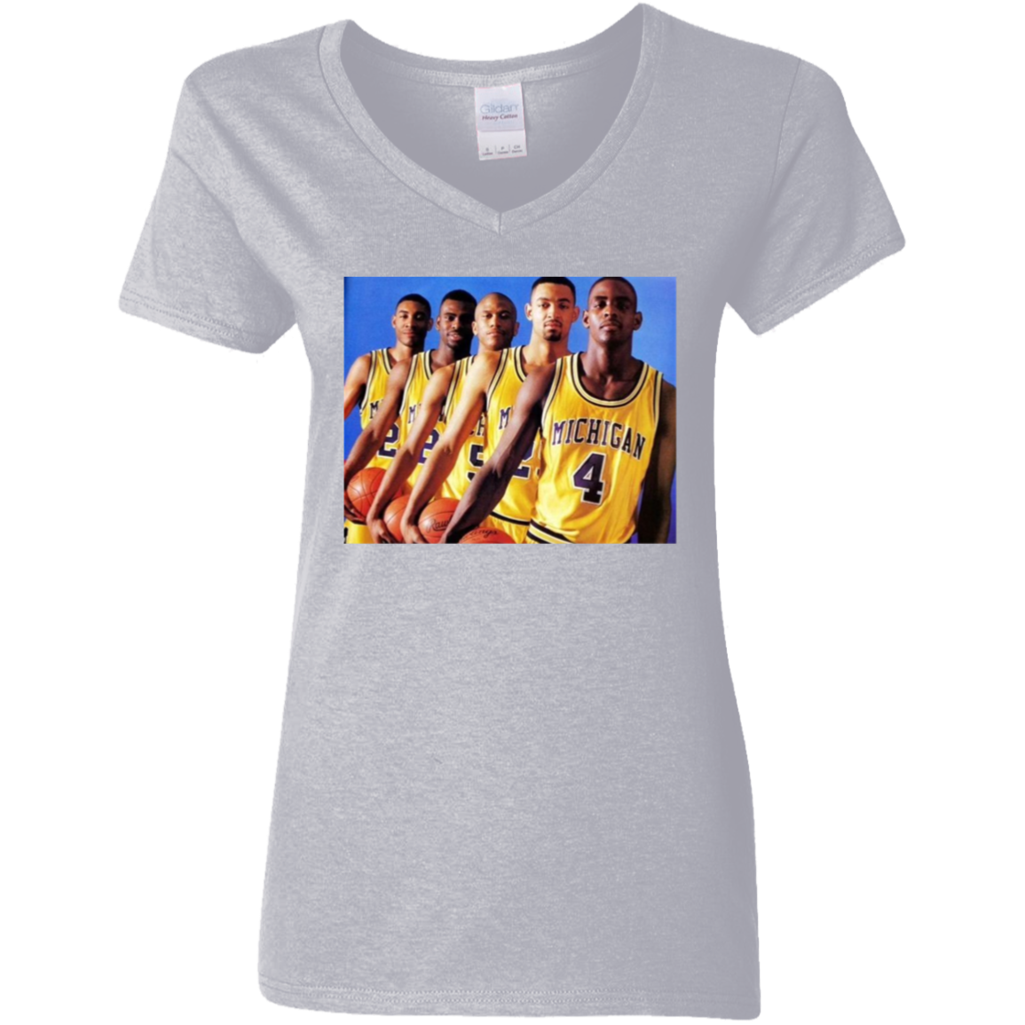 "FABFIVE" Ladies' 5.3 oz. V-Neck T-Shirt