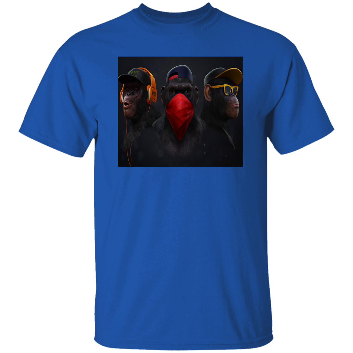 "HEAR NO EVIL SPEAK NO EVIL SEE NO EVIL" 5.3 oz. T-Shirt