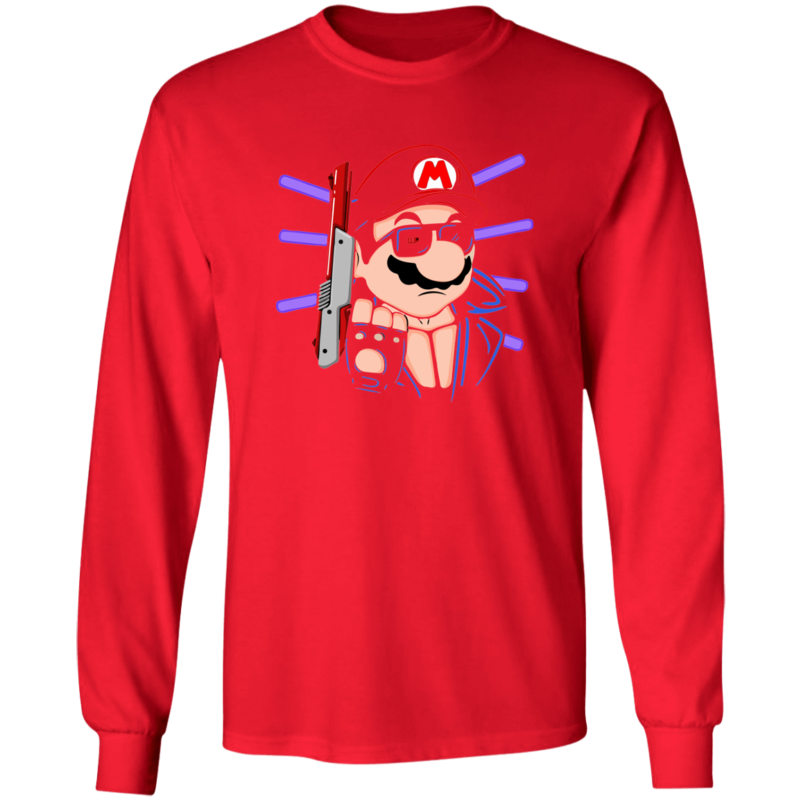 "MARIO TERMINATOR" LS Ultra Cotton T-Shirt