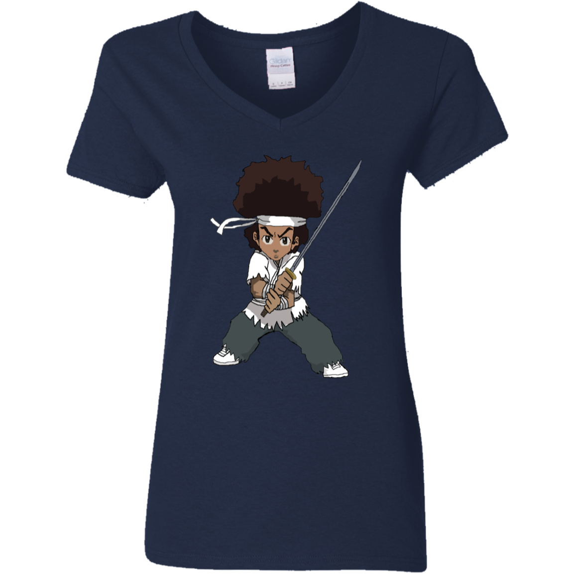 "FREEMAN SAMURAI" Ladies' 5.3 oz. V-Neck T-Shirt