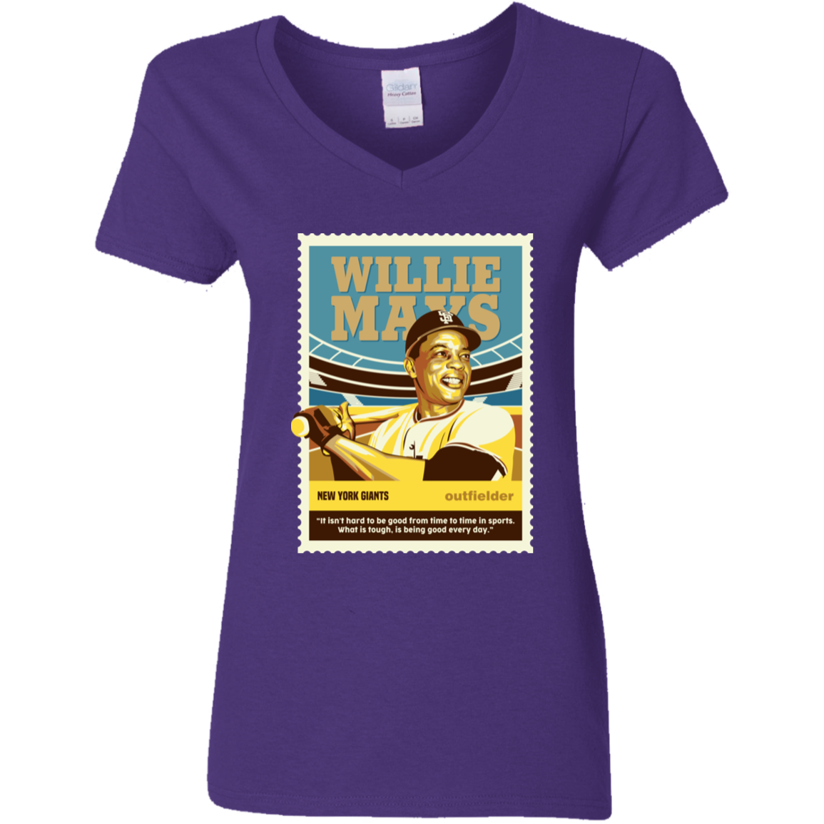 "MAYS" Ladies' 5.3 oz. V-Neck T-Shirt