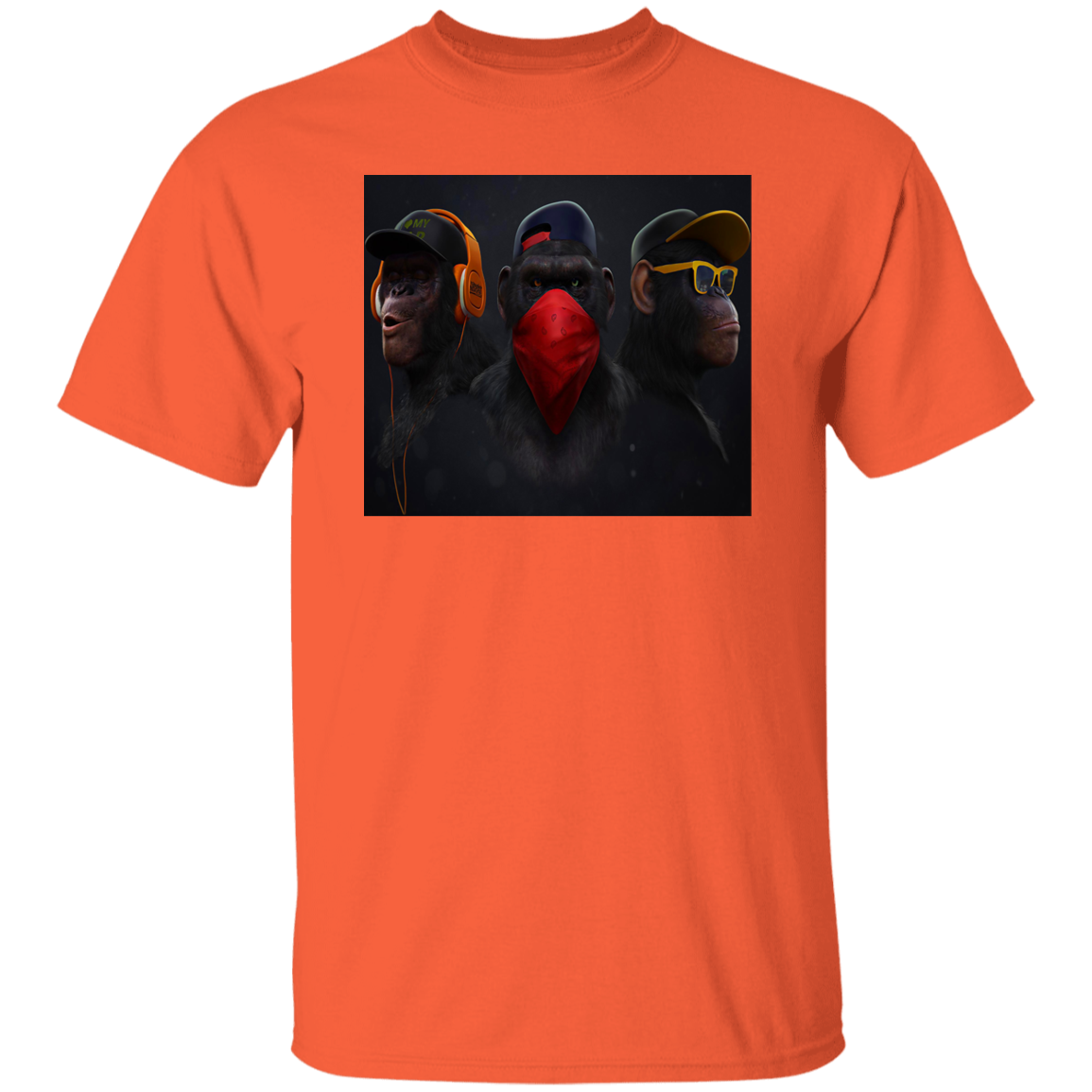 "HEAR NO EVIL SPEAK NO EVIL SEE NO EVIL" 5.3 oz. T-Shirt