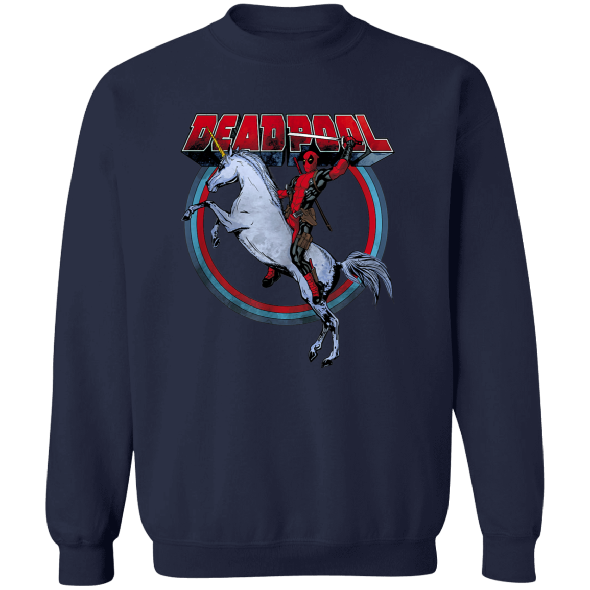 "UNICORN DEADPOOL" Crewneck Pullover Sweatshirt