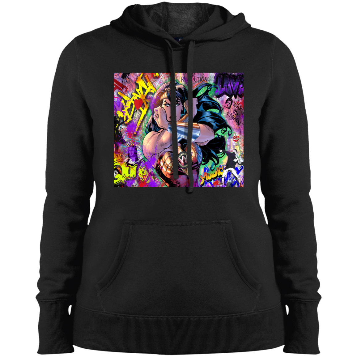 "WONDER WOMAN" Ladies' Pullover Hooded Sweatshirt