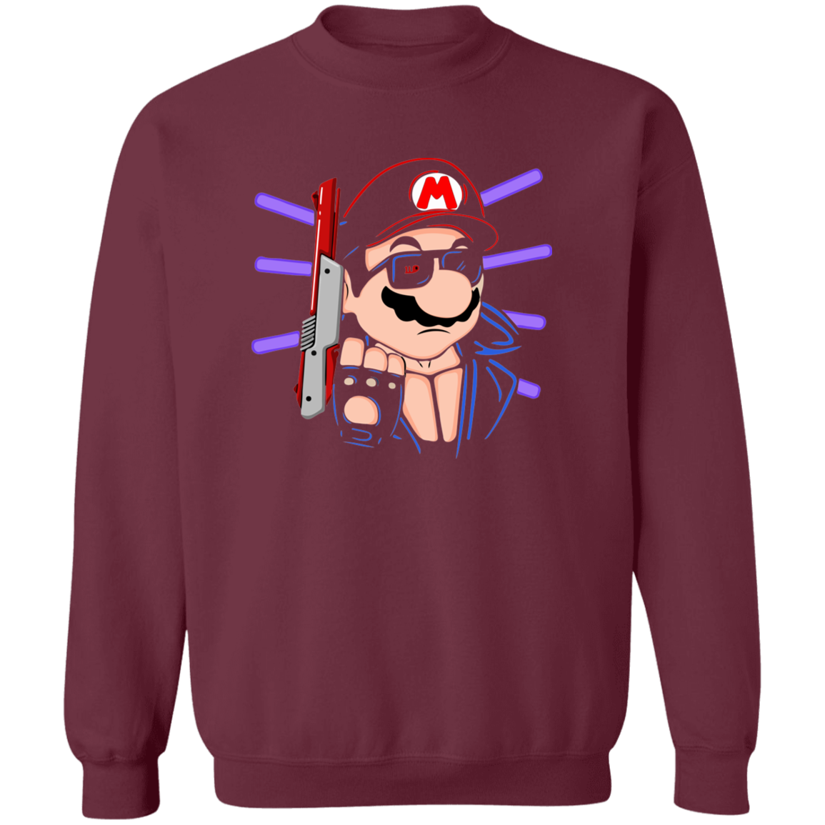 "MARIO TERMINATOR" Crewneck Pullover Sweatshirt