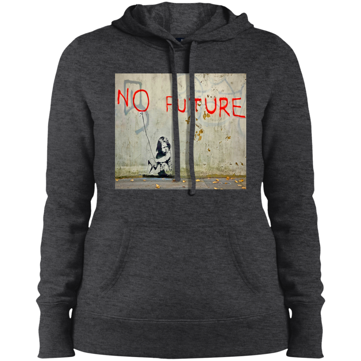 "NO FUTURE" Ladies' Pullover Hooded Sweatshirt