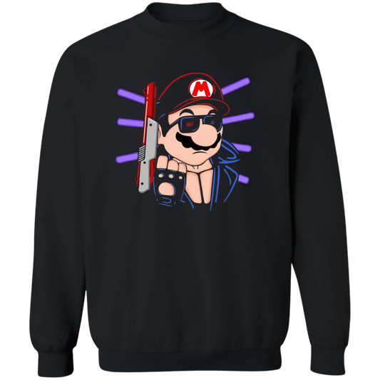 "MARIO TERMINATOR" Crewneck Pullover Sweatshirt