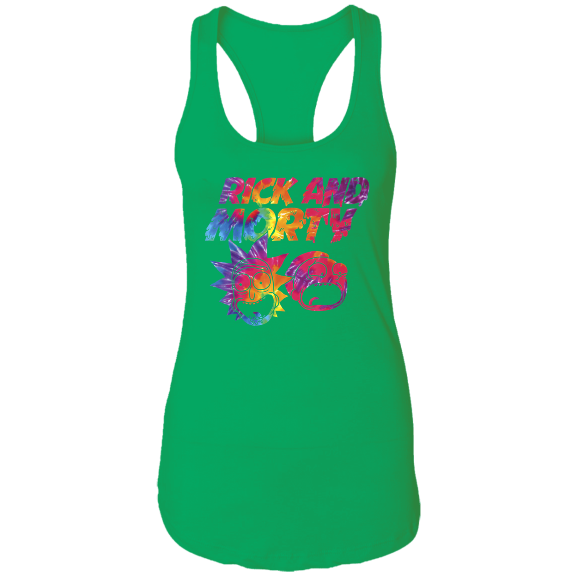 "ACID TRIP RICK AND MORTY" Ladies Ideal Racerback Tank