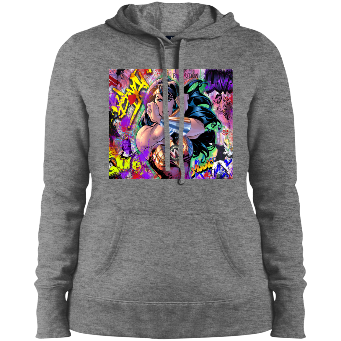 "WONDER WOMAN" Ladies' Pullover Hooded Sweatshirt