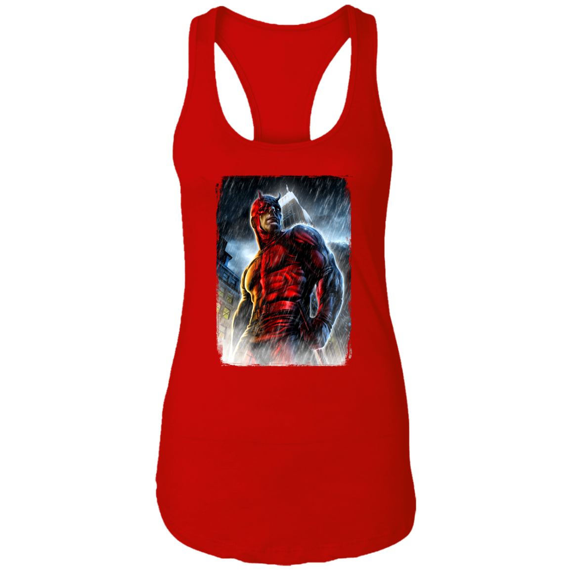 "THE MAN WITHOUT FEAR" Ladies Ideal Racerback Tank