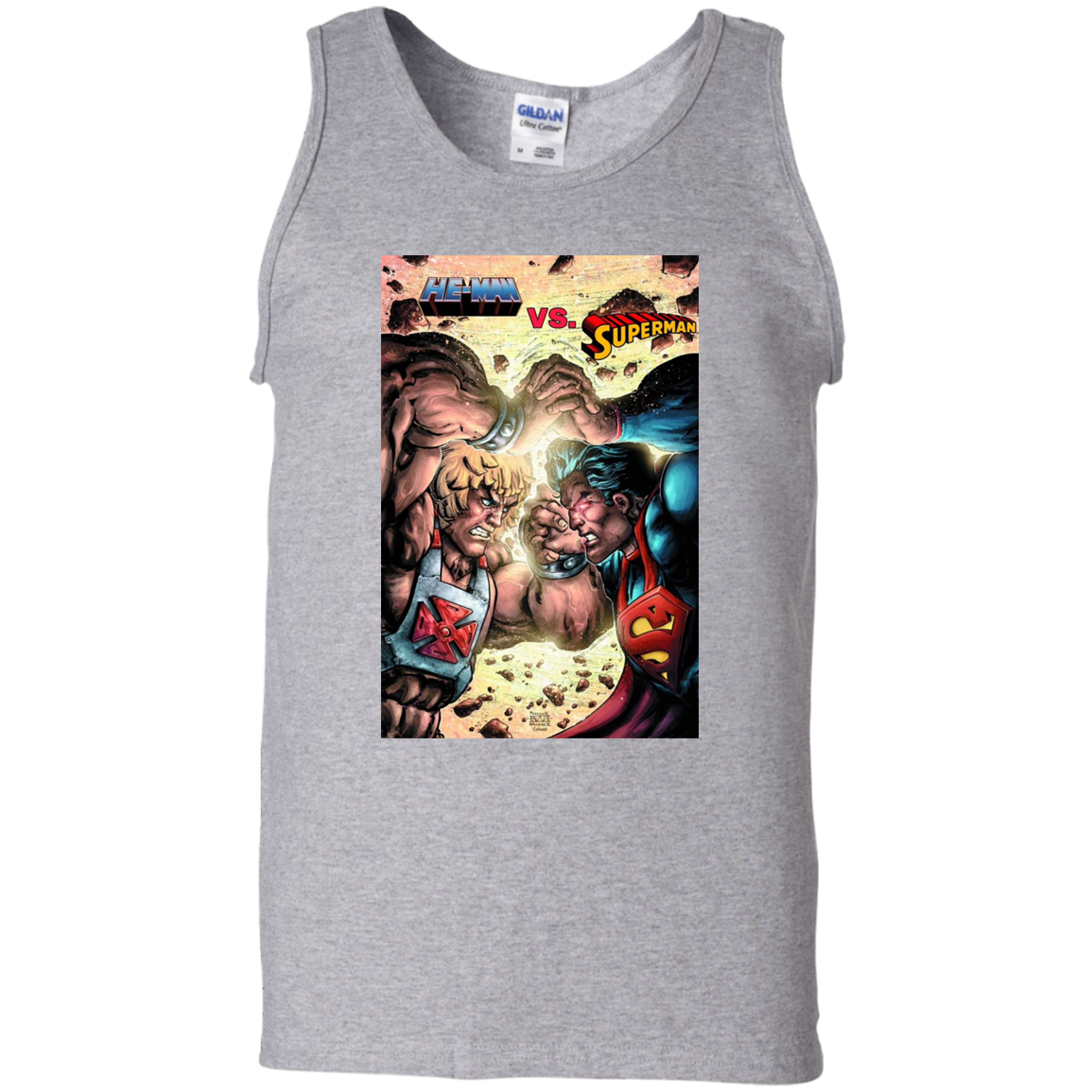 "HE-MAN VS SUPERMAN" 100% Cotton Tank Top