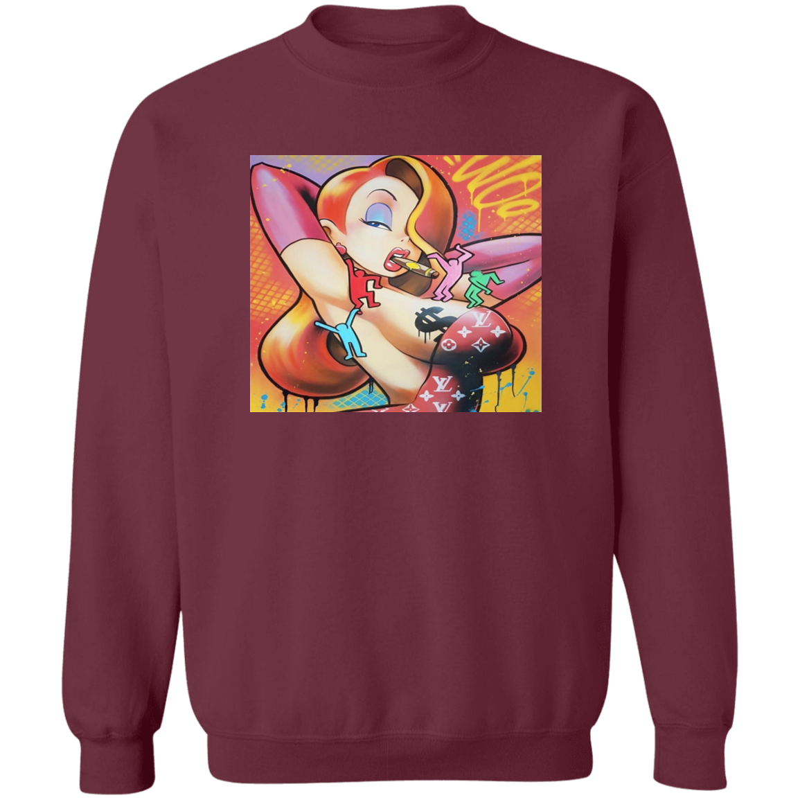 "FOLLOW THE RABBIT" Crewneck Pullover Sweatshirt